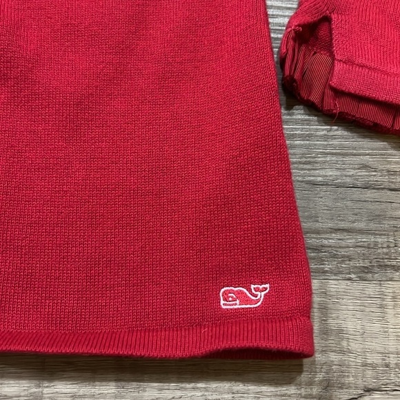 Vineyard Vines Red lightweight cardigan girls size 7-8 - Picture 3 of 8